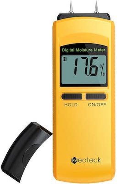 Neoteck Moisture Meter 4 Pin Digital Moisture Meter Damp Detector Humidity Tester