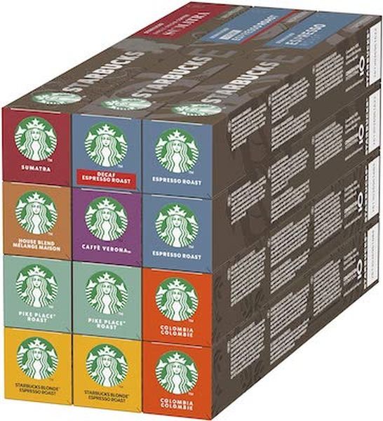 Starbucks Variety Pack 8 saveurs par dosettes de café Nespresso