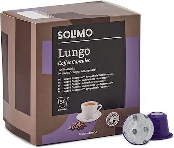 كبسولات القهوة Solimo Lungo المتوافقة مع نسبريسو