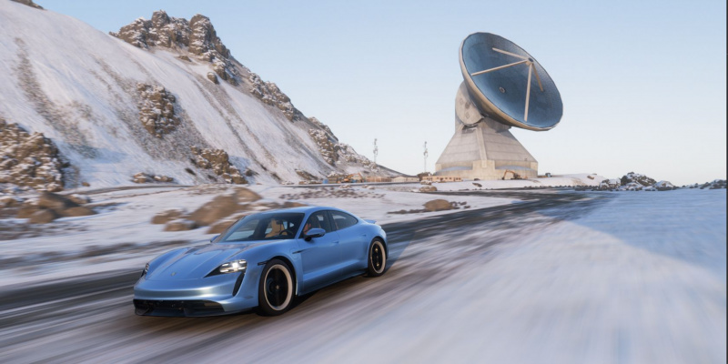   Forza Horizon 5 skärmdump på Gran Telescopio med en Porsche Taycan