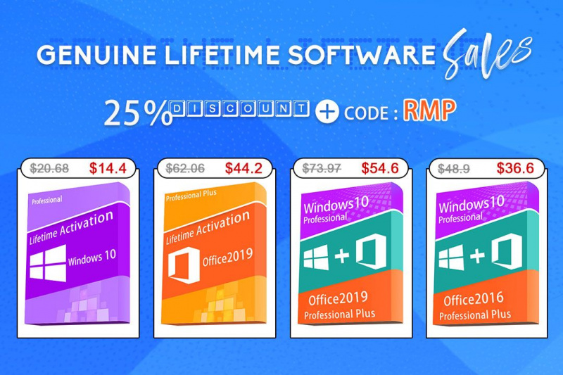 Rudens izpārdošana: mūža Windows 10 licence tikai par 13 USD, Office atslēga par 23 USD