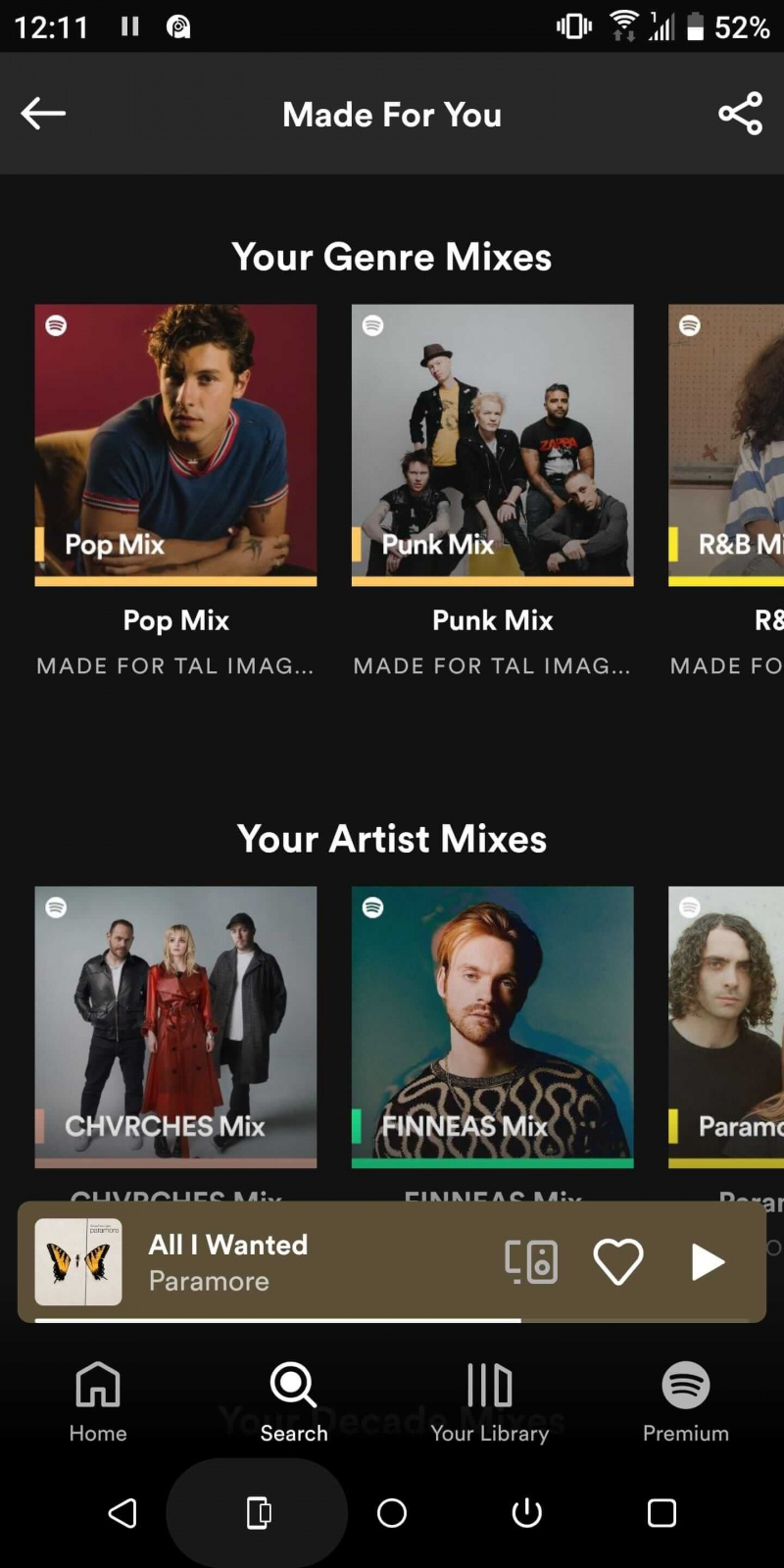   Spotify Dibuat Untuk Anda Senarai Main