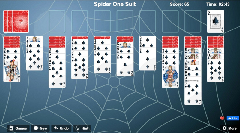   spletna stran brezplačne spletne igre s kartami spider solitaire