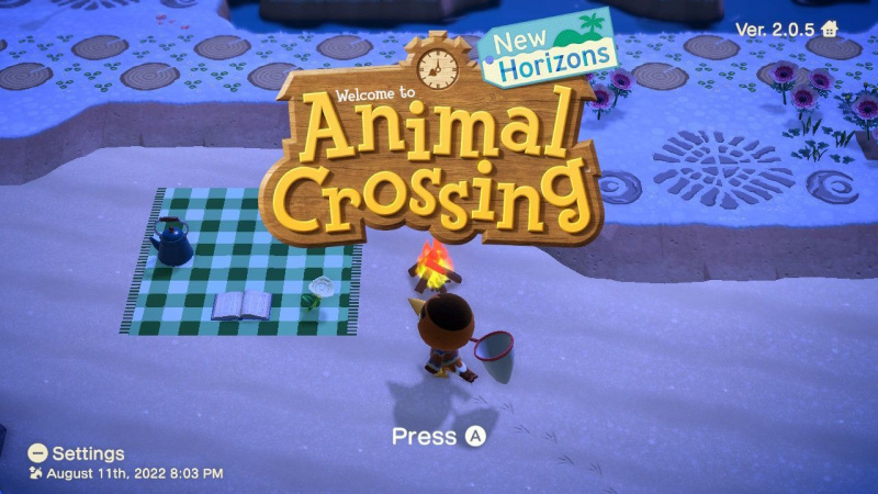   Animal Crossing New Horizons காப்புப் பிரதி எடுக்கப்பட்டு தரவுச் செய்தியைச் சேமிக்கிறது