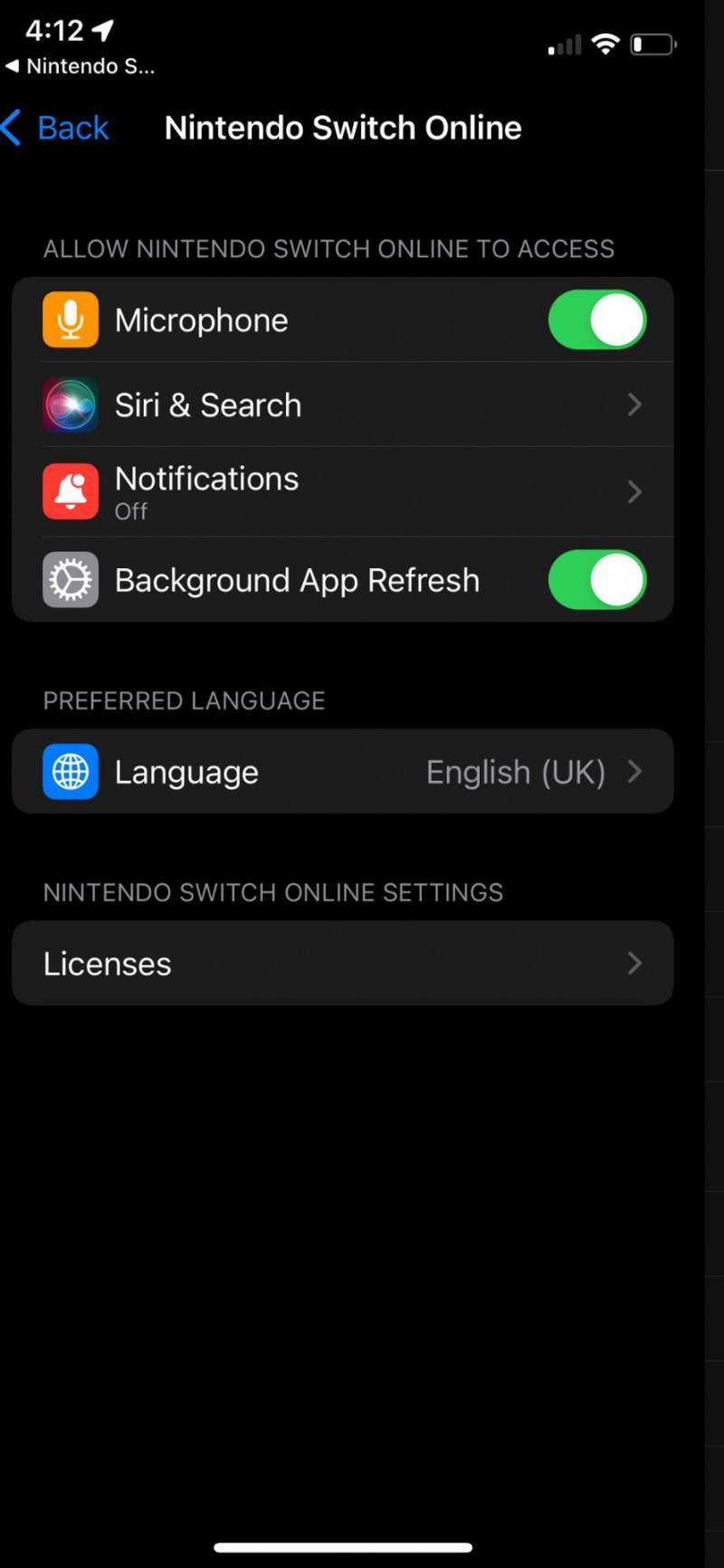   Configuration du chat vocal avec les notifications d'ouverture en ligne de nintendo switch