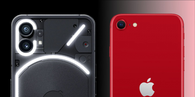   Nothing Phone (1) vs iPhone SE 3 esiletõstetud pilt