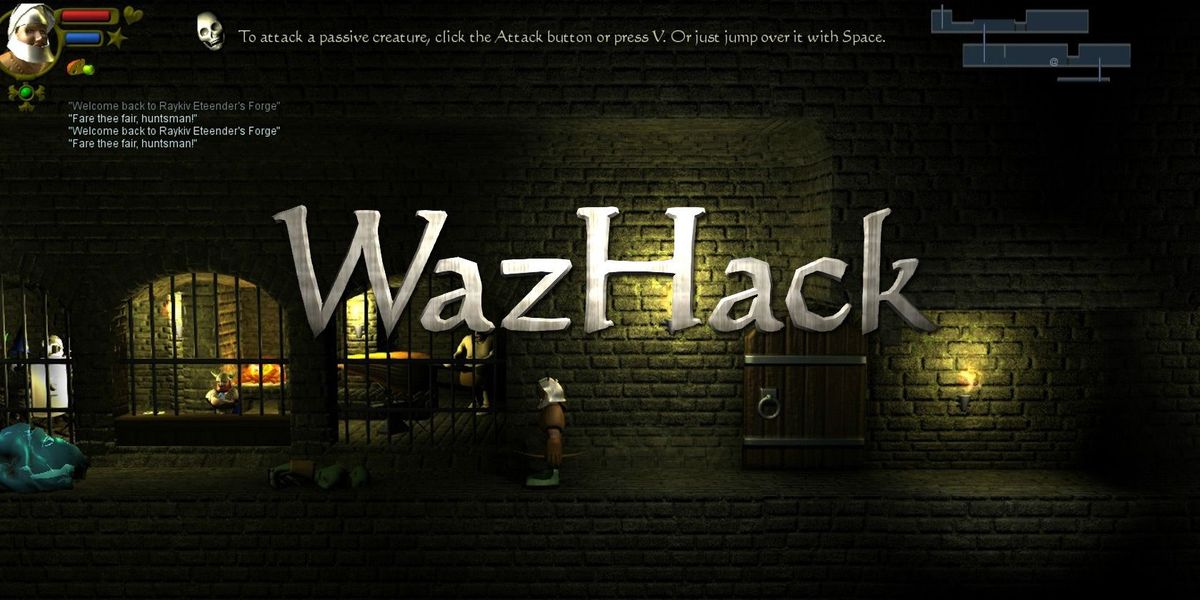 WazHack: En gratis side-scrolling Roguelike til iOS og Android