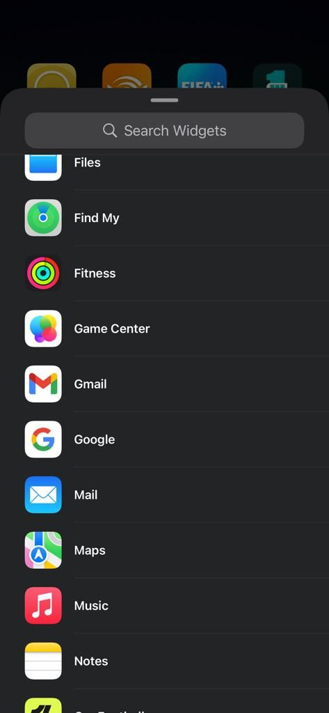  لقطة شاشة كيفية إضافة Google Widget على iPhone