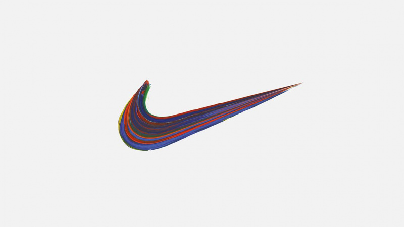   Nike-Logo auf weißem Hintergrund