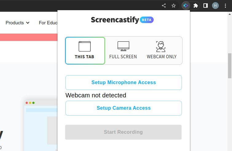   Screencastify لتسجيل الشاشة على Linux