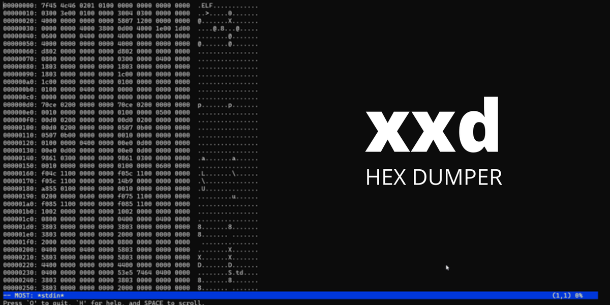 Kā lietot xxd Hex Dumper Utility Linux