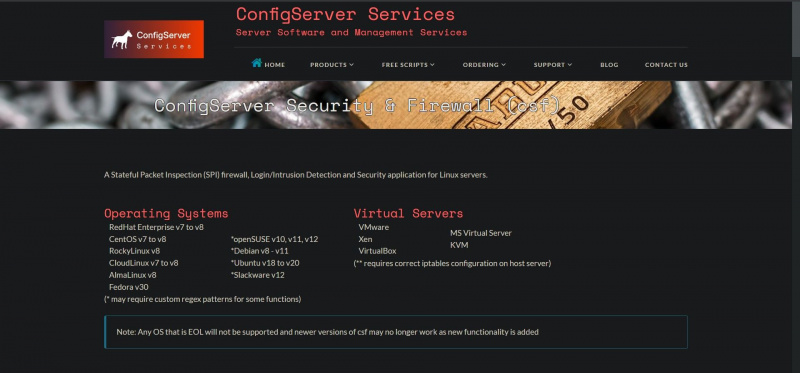   configserver 방화벽 웹사이트 홈페이지