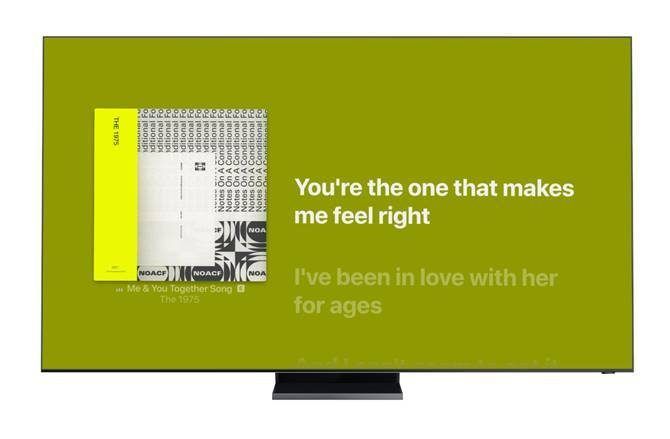 Samsung prinaša časovno sinhronizirana besedila Apple Music Lyrics pametnim televizorjem