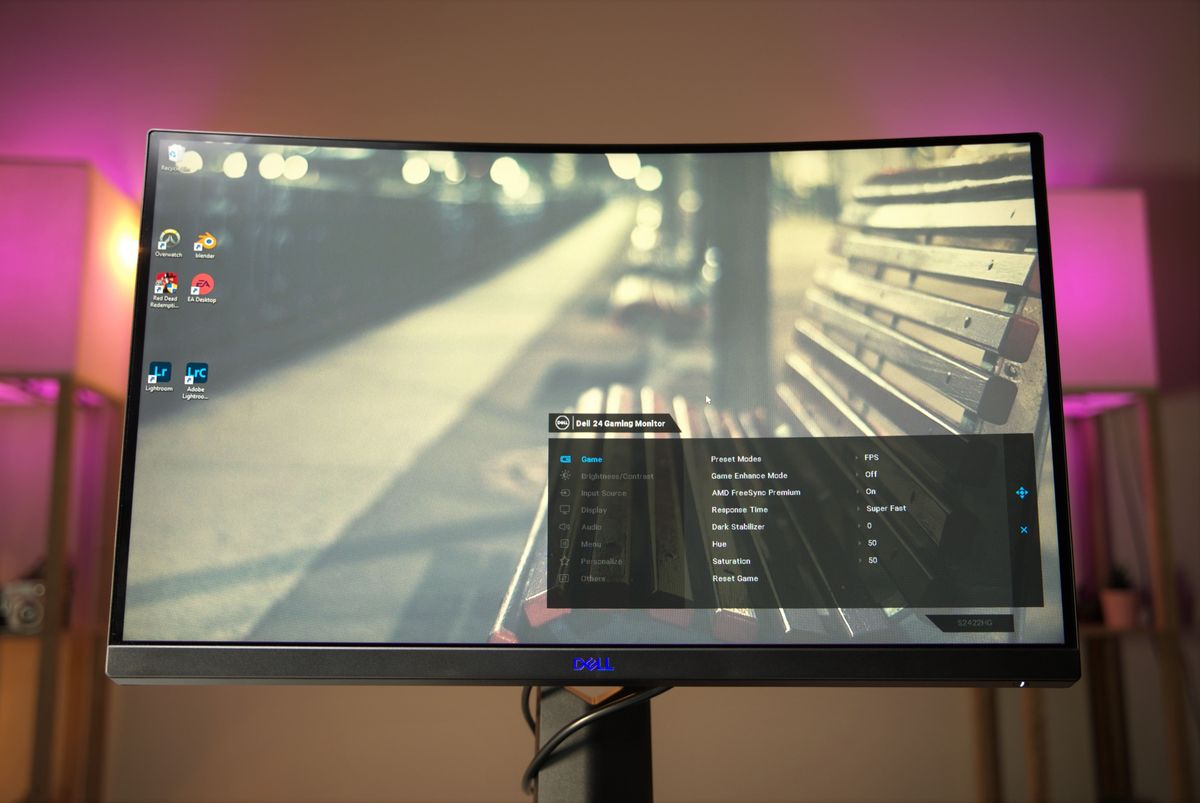 Recenze Dell S2422HG: Premium 24 'zakřivený herní monitor