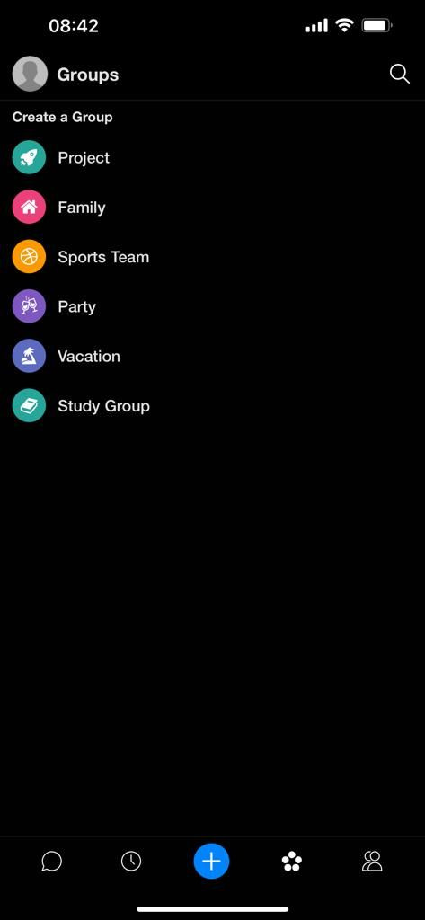   لقطة شاشة تظهر سبايك's group options