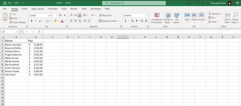Kuinka lajitella tiedot aakkosjärjestykseen Excelissä