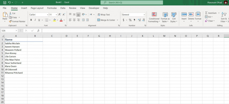   Lajittele makro VBA-koodi Excelissä