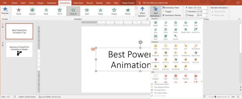   PowerPoint-animationstyper