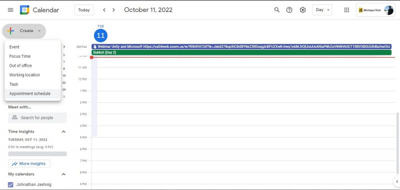 گوگل کیلنڈر میں اپوائنٹمنٹ سلاٹ کیسے سیٹ کریں۔