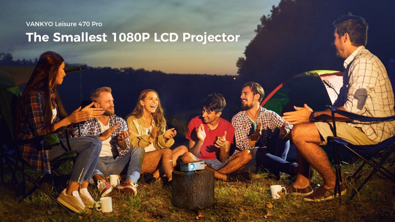   vankyo 1080p projektor används utomhus camping