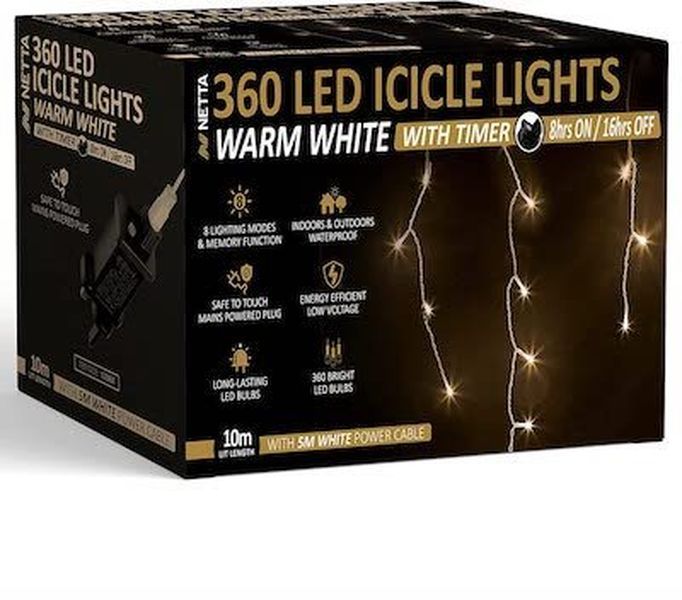 أضواء جليد 360 LED في الهواء الطلق أضواء عيد الميلاد