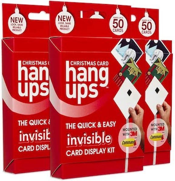 Lot de trois cartes de Noël Hang Ups Kit de présentation de cartes de Noël