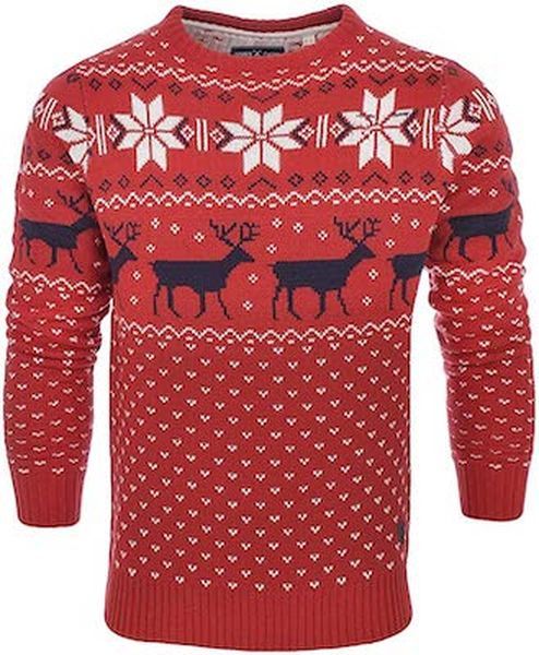 James Darby Moški praznični božični pulover Nordic Stag
