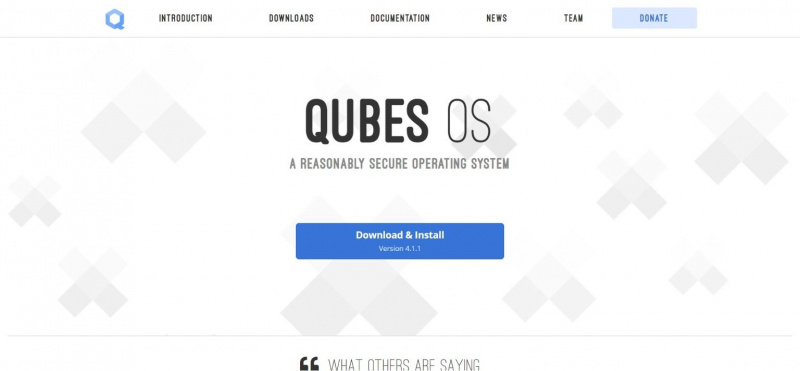   Domača stran Qubes OS