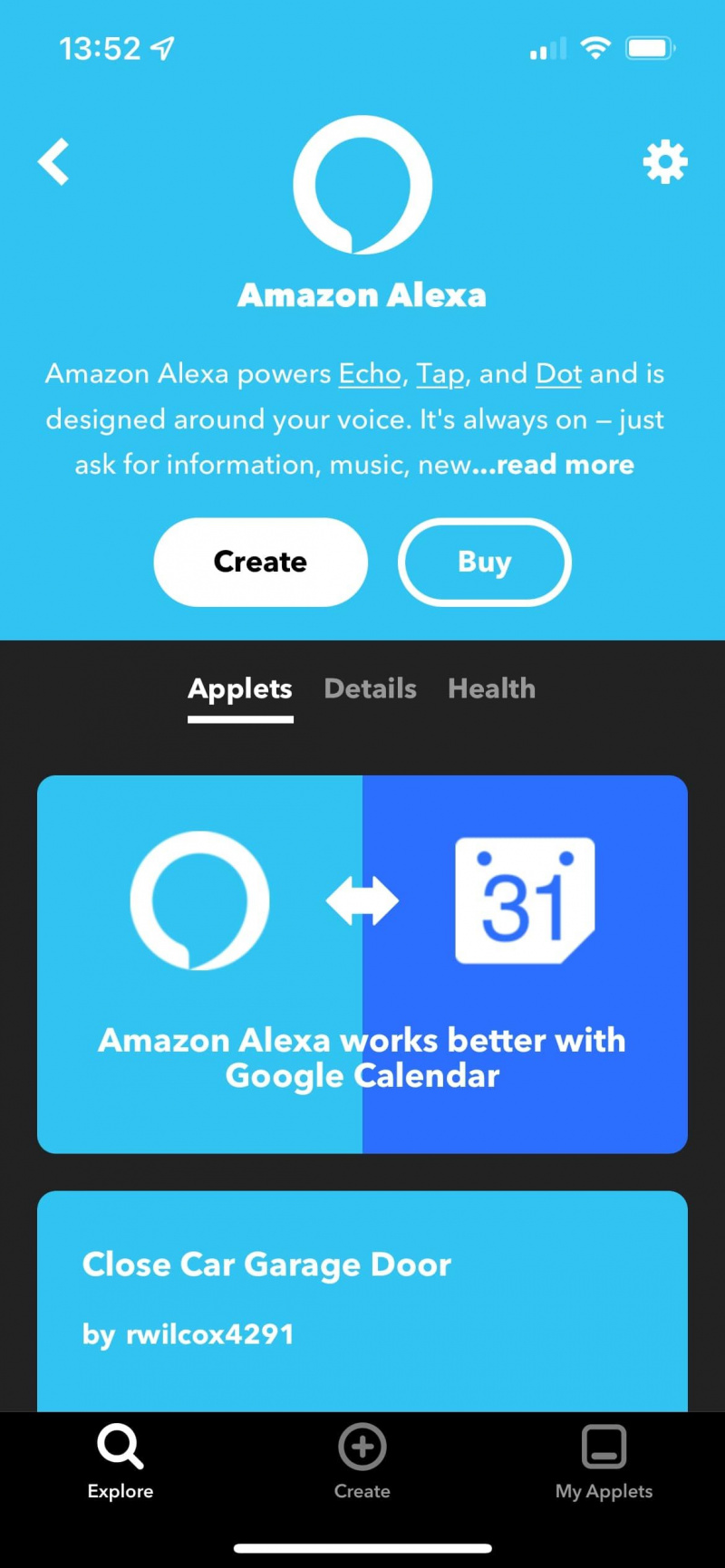  ifttt-app-alexa-page-connected