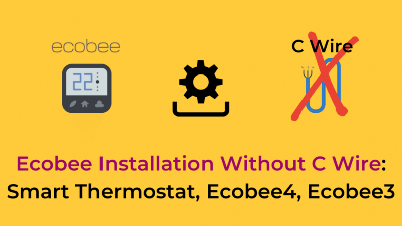 Instalação Ecobee sem fio C: termostato inteligente, Ecobee4, Ecobee3