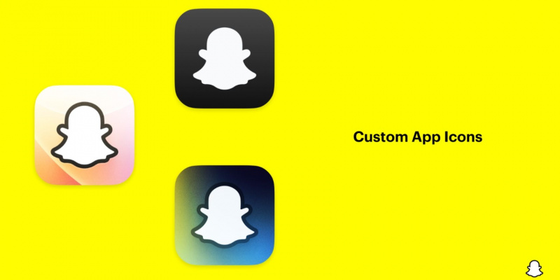   skärmdump av snapchat's custom app icons