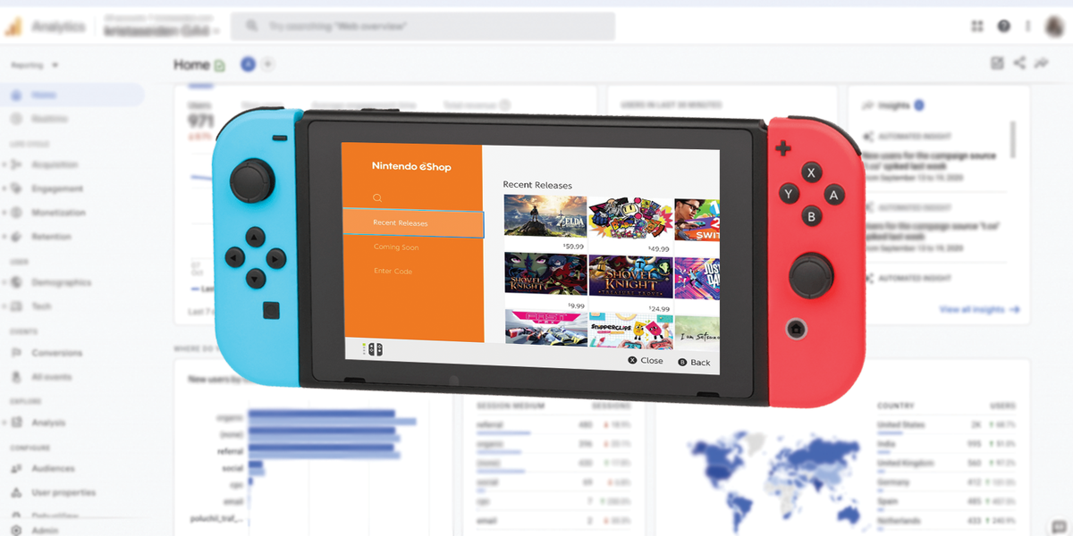 L'última actualització de Nintendo Switch connecta el vostre compte a Google Analytics