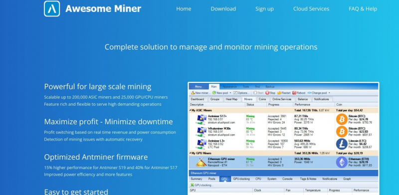   geweldige screenshot van de startpagina van mijnwerkerswebsite