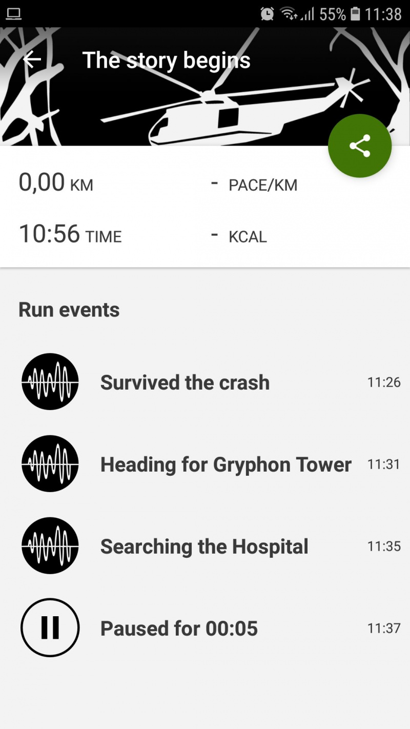   Historia de la aplicación móvil de entrenamiento Zombies Run 5K