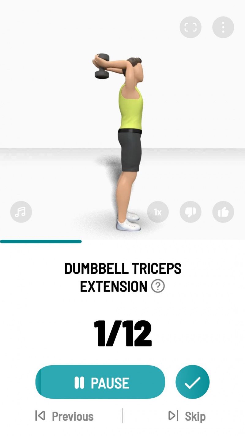   Aplicación de fitness móvil Dumbbell Workout at Home