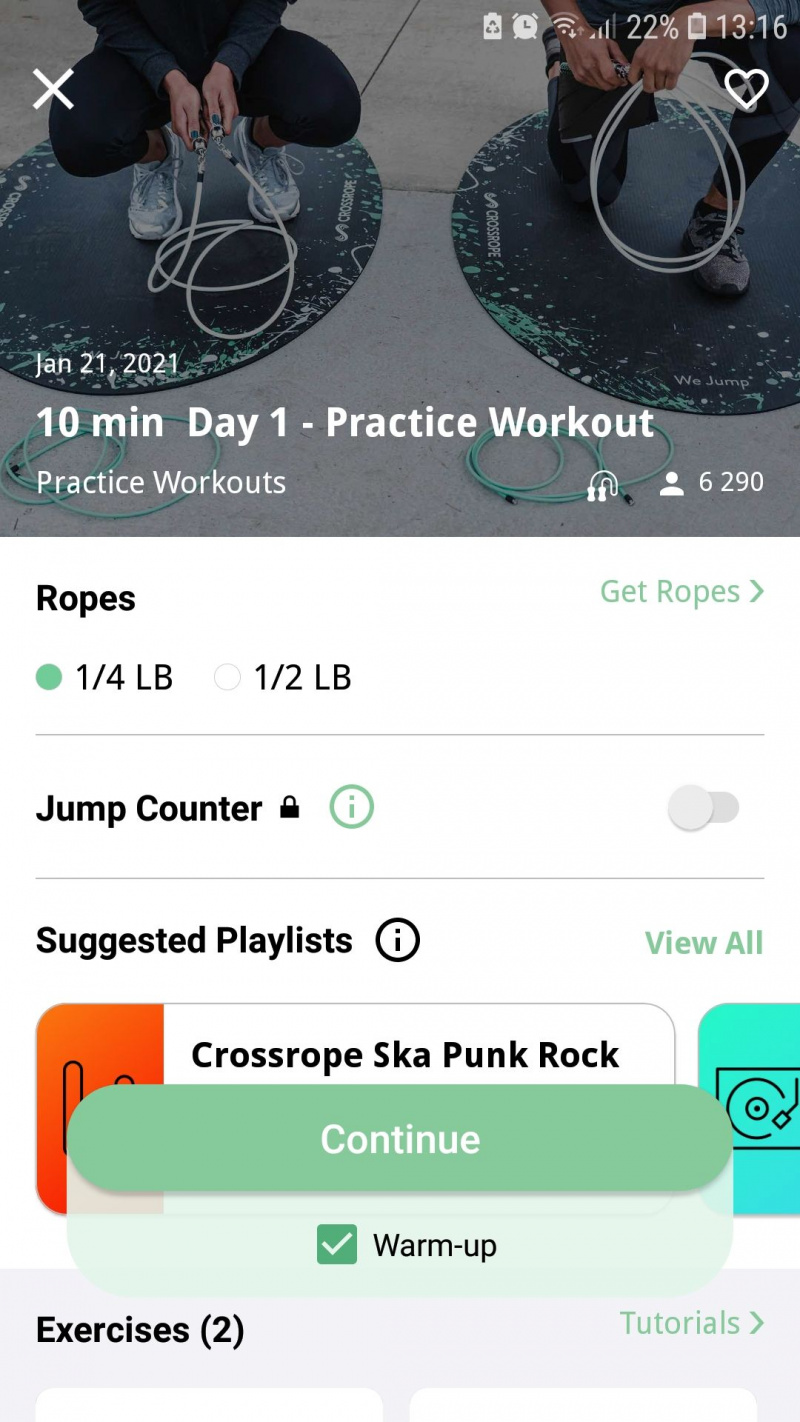   Aplikasi mudah alih Latihan Lompat Tali Crossrope