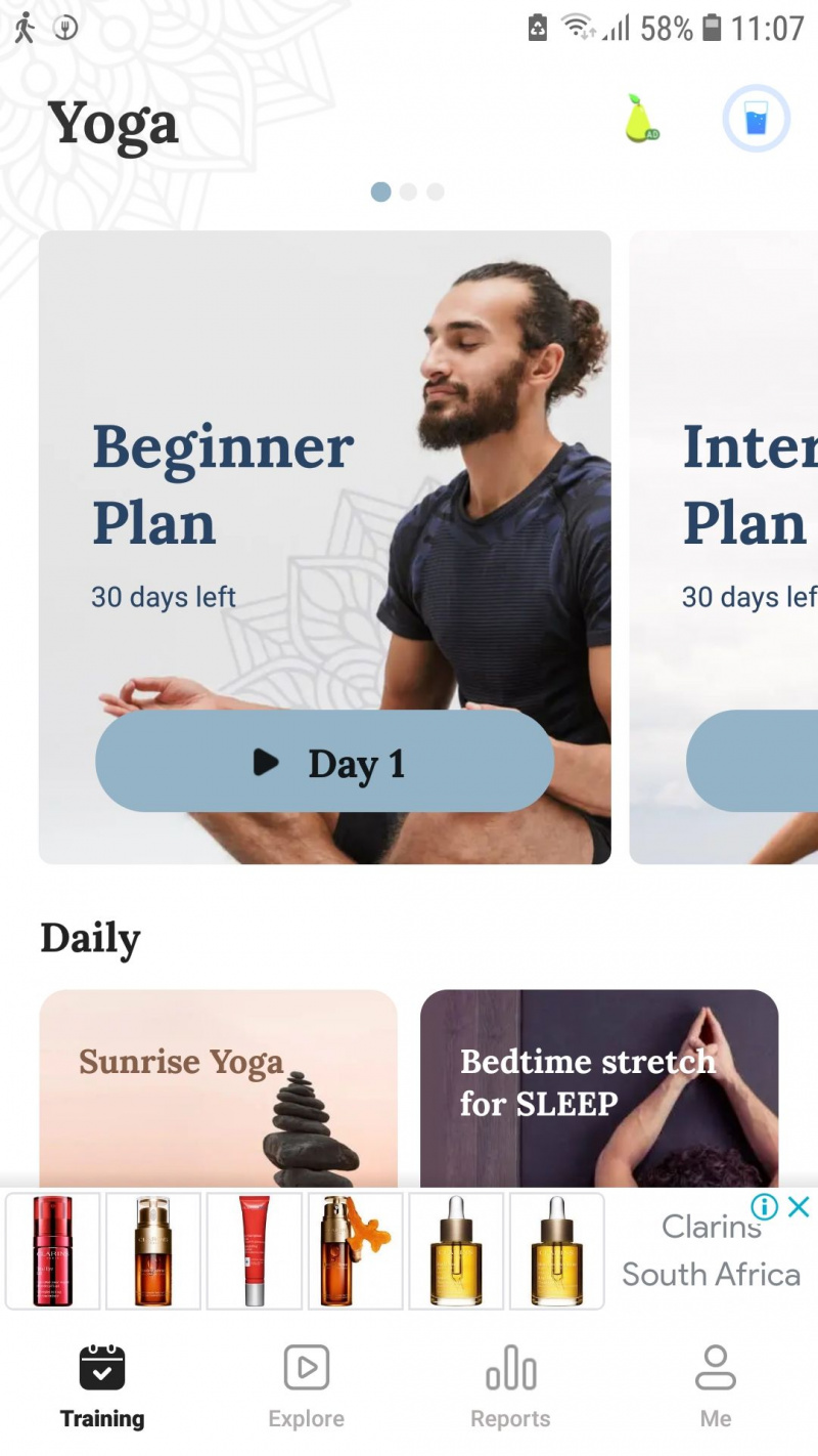   Leap Fitness Yoga para principiantes aplicación móvil plan para principiantes