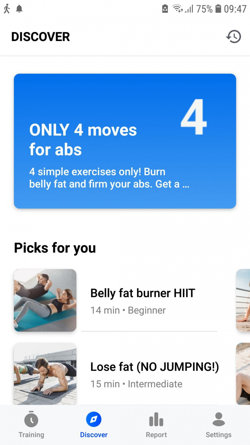   Descubra o aplicativo móvel Leap Fitness Home Workout