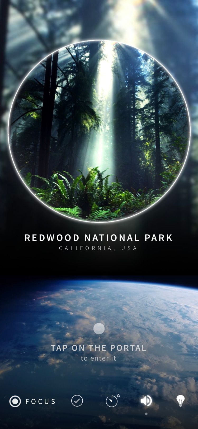   Aplicativo Portal Immersive Escapes Redwood National Park
