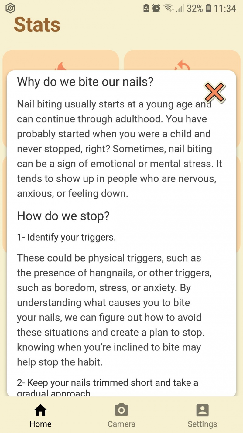   NailKeeper atmest naglu nokošanu mobilajā lietotnē, pārtrauciet nokošanu