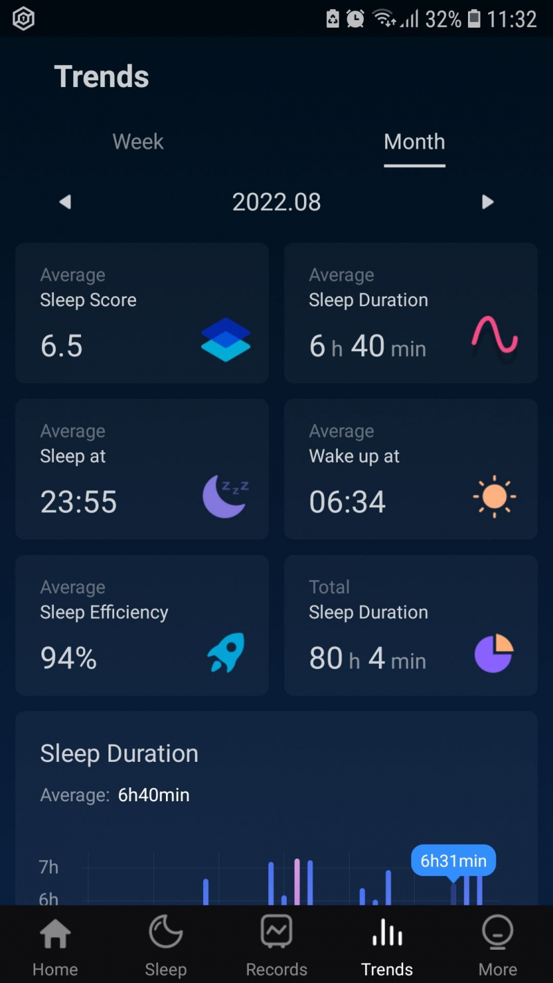   Sleep Monitor sleep tracker mobilapp trends