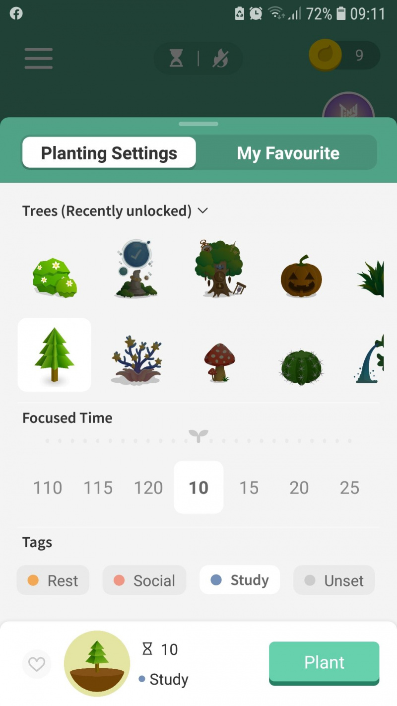   Miško produktyvumo mobiliosios programėlės medžiai