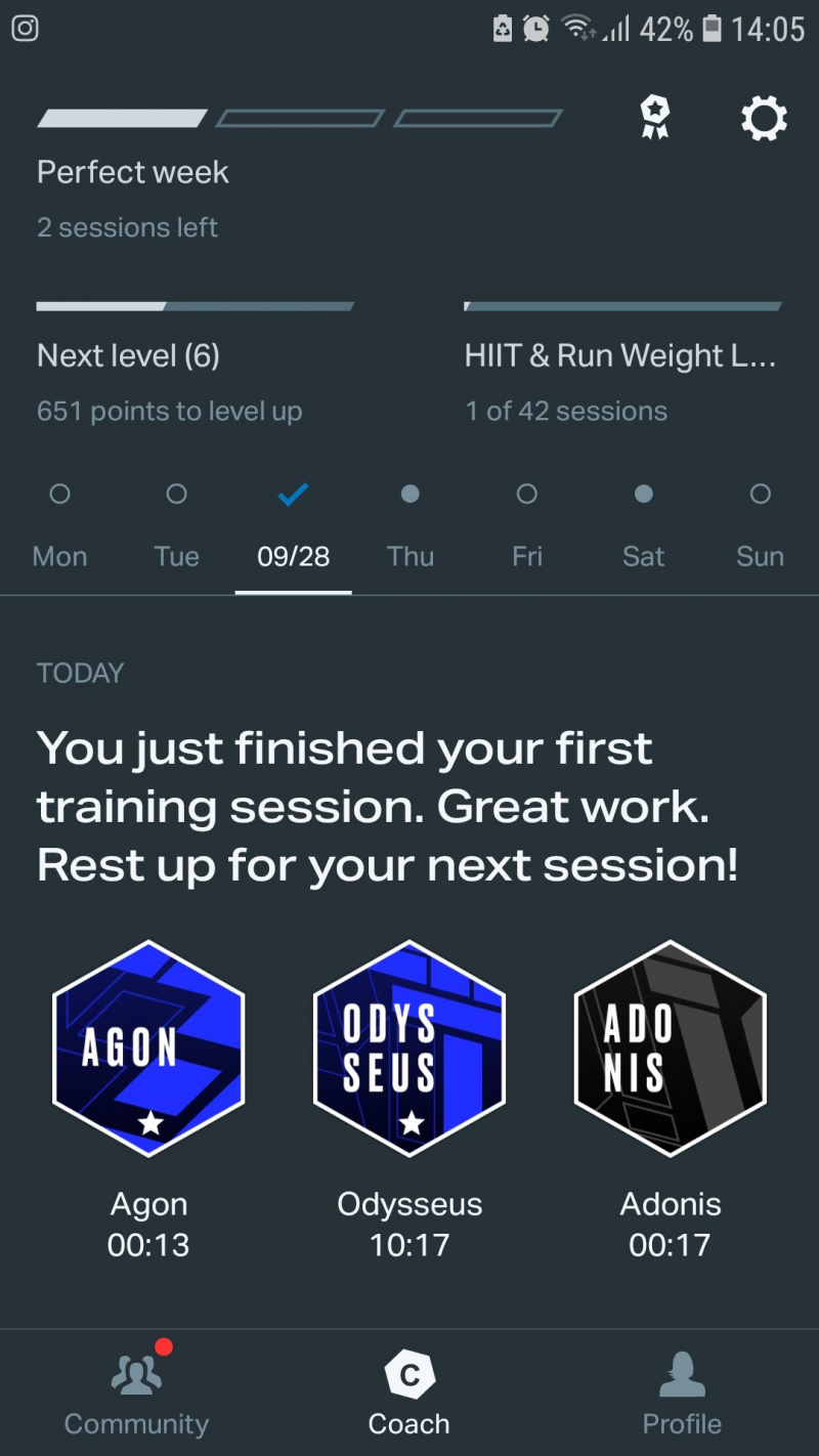   Plano de treinador do aplicativo de treino móvel Freeletics Fitness