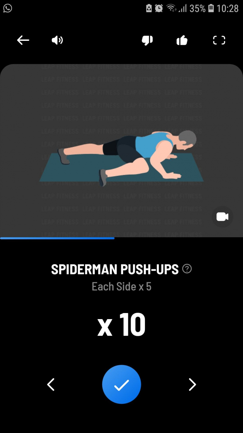   Flexões do aplicativo de fitness móvel Arm Workout