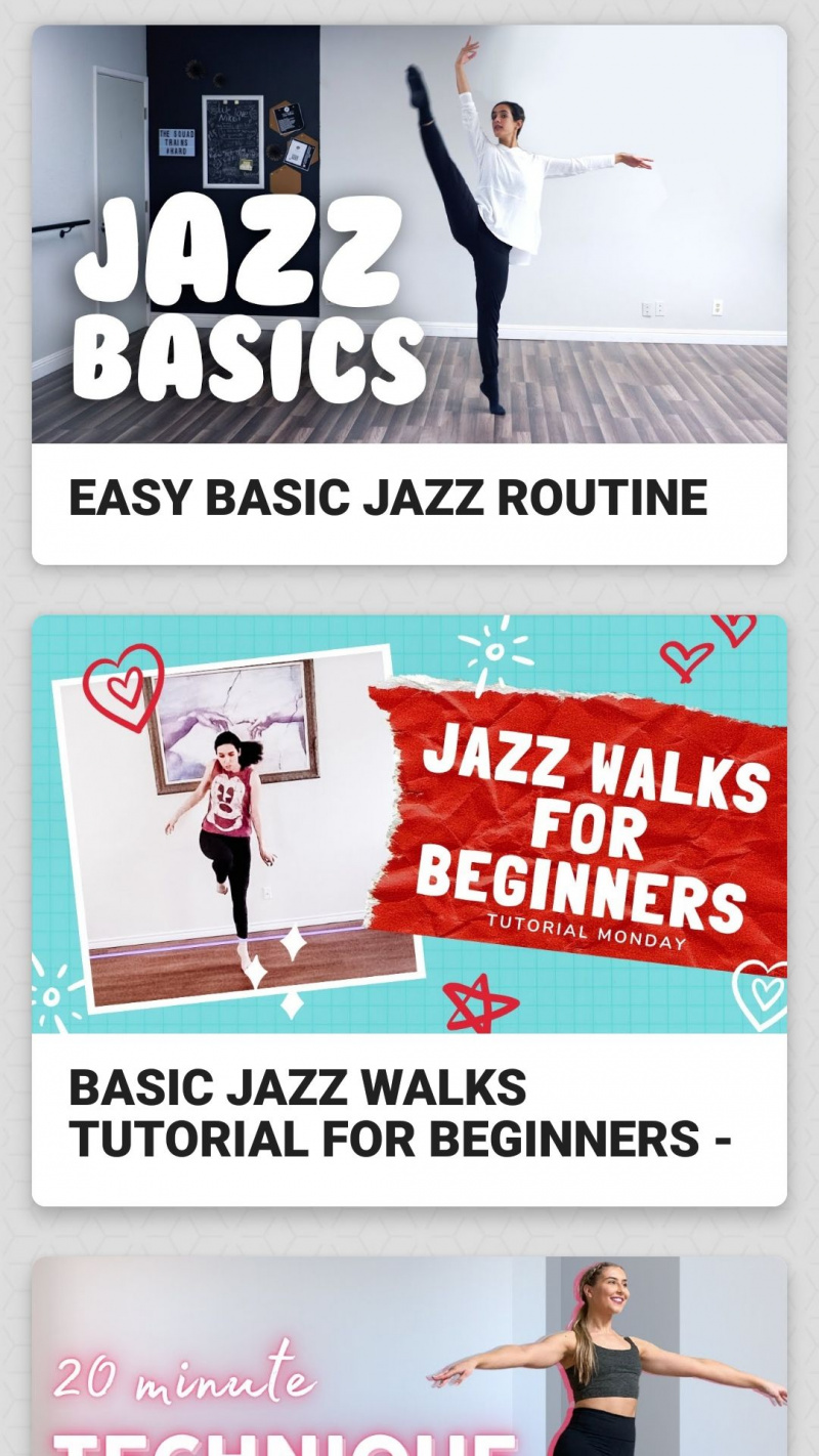   Aprenda a dançar em casa aplicativo de fitness móvel jazz