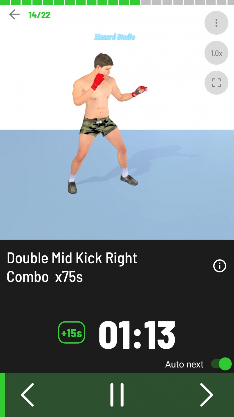   Combo de aplicativo de fitness móvel Kickboxing Fitness Workout