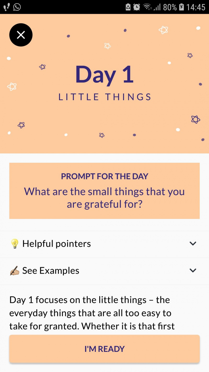   Desafío de la aplicación móvil Gratitude Self-Care Journal