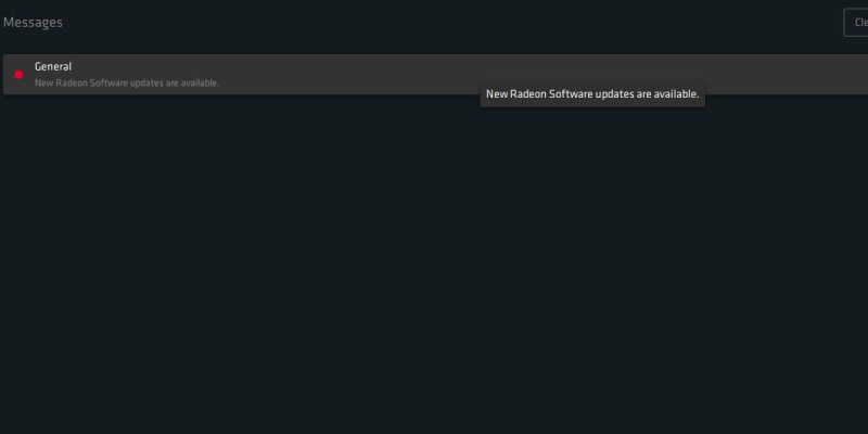  captura de tela do menu de atualização de gráficos radeon