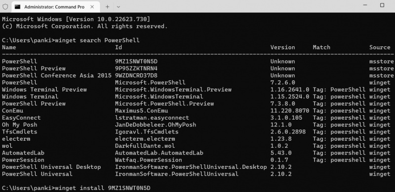 Cara Memasang atau Mengemas kini PowerShell pada Windows 11